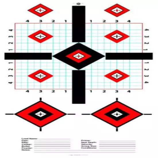 Long Range Rifle Target-Great for Sighting Scope-11.875x 23.75 inchs-25 sheets