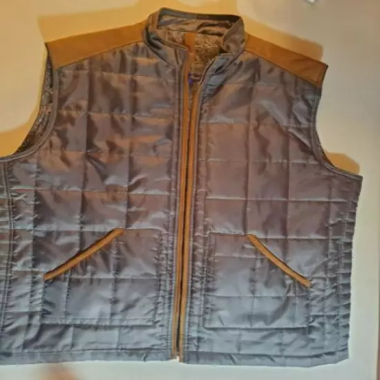 Alan Flusser mens size 2XL jacket vest blue/brown. Excellent condition