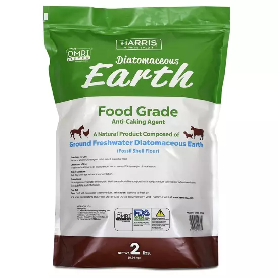 Diatomaceous Earth Food Grade, 2Lb with Powder Duster Included in the Bag