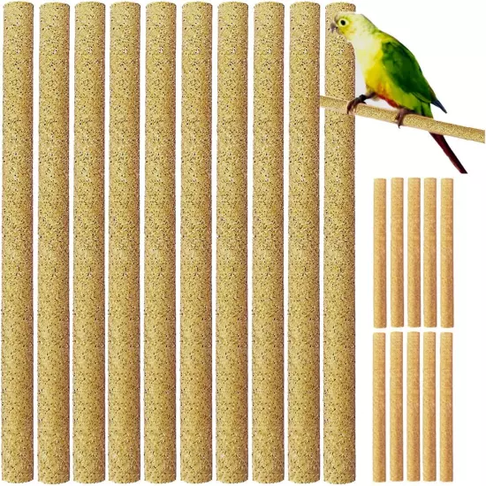 20Pcs Sand Perch Covers for Bird - 7.5" Bird Perchs Bird Stand Bird Cage Accesso