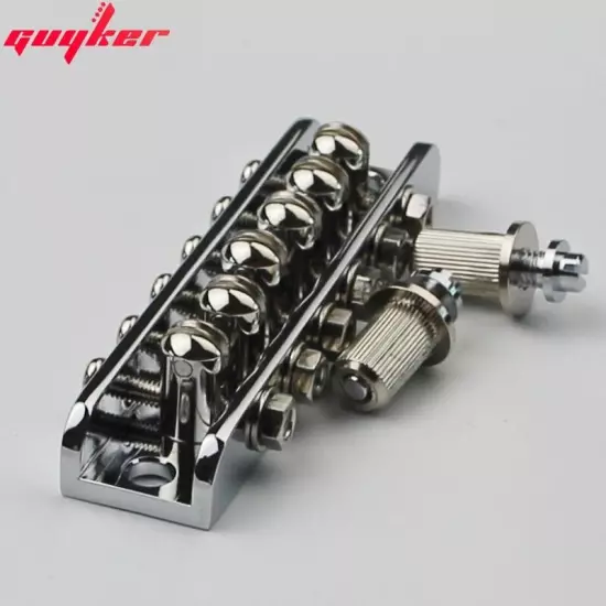 Chrome 6 String Guitar Bridge Roller Bridge For Guitar Mosrite Style Bridge