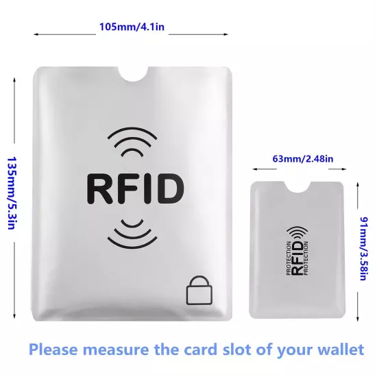 16 RFID Blocking Sleeves Envelopes(10 Credit Card Holders&4 Passport Protectors)