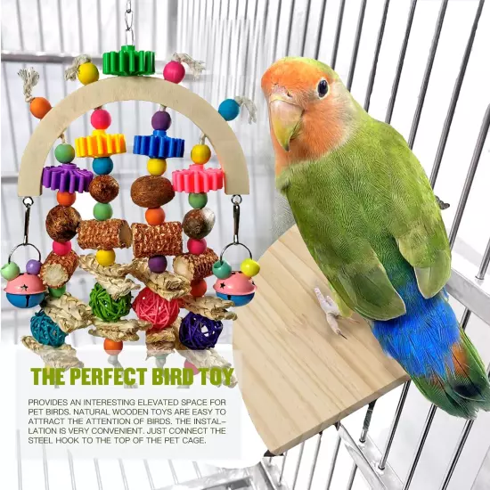 Bird Toys Parrot Toys Natural Corncob Wooden Mango Solid Chew Toys for Small and