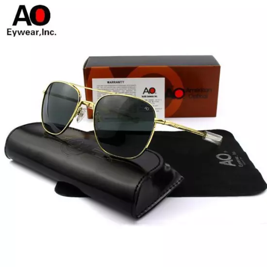 Pilot AO Sunglasses Men Top Quality Brand Designer AGX Tempered Glass Lens Sun