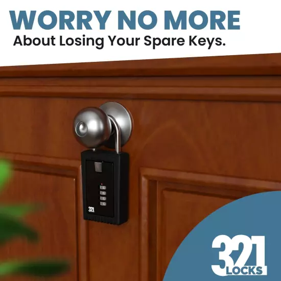 Key Lock Box LB-003 - Hide a Key Outside for Your House - Realtor, Spare Key, Co