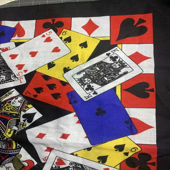 Vintage Springs House of Cards Poker Bandana Made in USA RN #14913 22"×22"