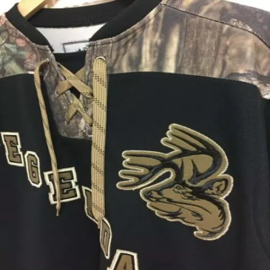 Legendary Whitetails Camo Hockey Jersey Hunting Sewn Stitched Medium camouflage