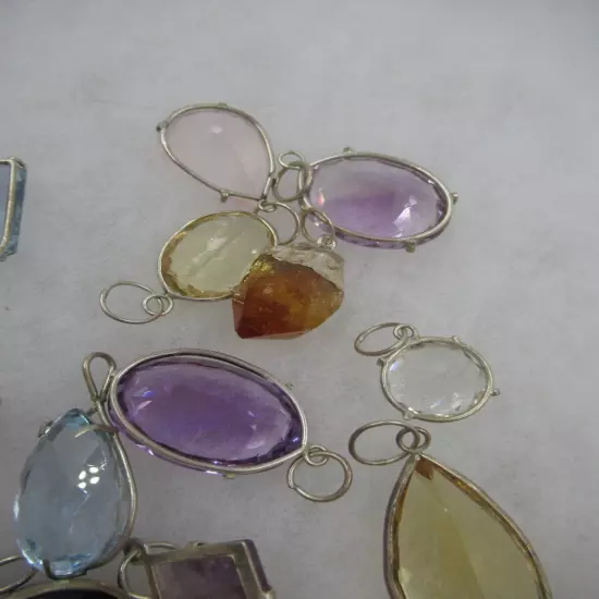 Estate Find 29 Pcs Lot Faceted Gemstones-Amethyst-Quartz-Citrine -Etc