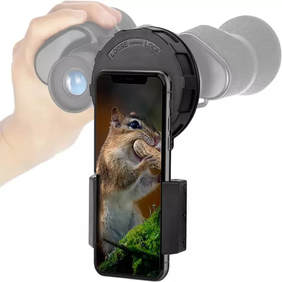 Universal Upgrade Cell Phone Adapter Mount, Quick Aligned Smartphone Digiscoping