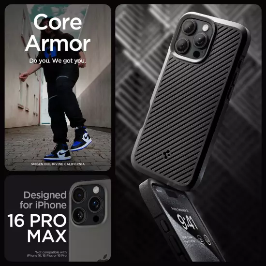 Spigen [Core Armor] Phone Case for iPhone 16 Pro Max / 16 Pro / 16 Plus / 16