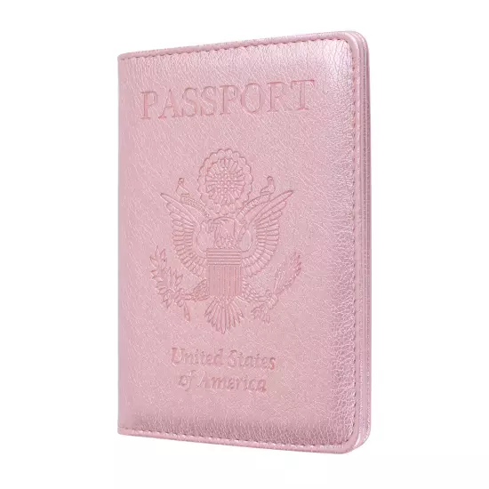 US Passport Wallet RFID Blocking Travel Leather Cards Holder Cover for Women Men