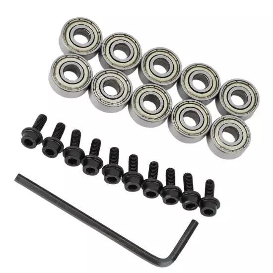 10Pcs Router Bits Top Mounted Ball Bearings Guide For Router Bit Bearing 12.7mm