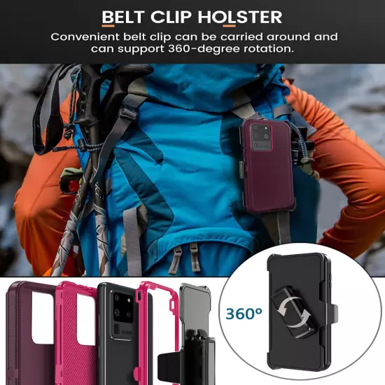 For Samsung Galaxy S20/S20+/Ultra/FE Heavy Duty Shockproof Case Cover Belt Clip