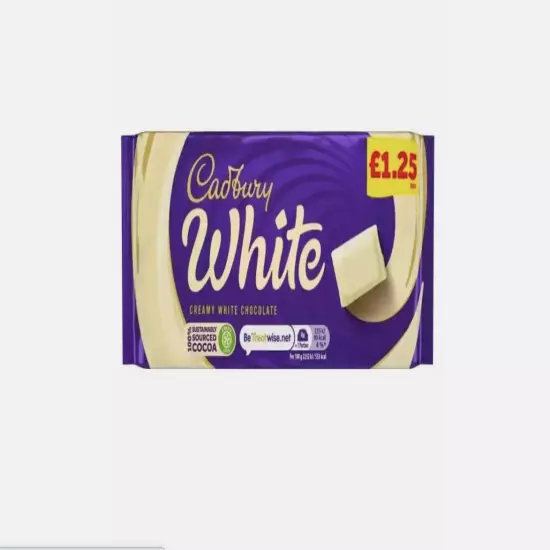 Cadbury White Chocolate Bar 3.17 Ounce Bars 24 Count