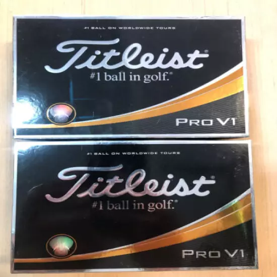 2 New Dozen Titleist Pro V 1 Golf Balls With Logo On One Side