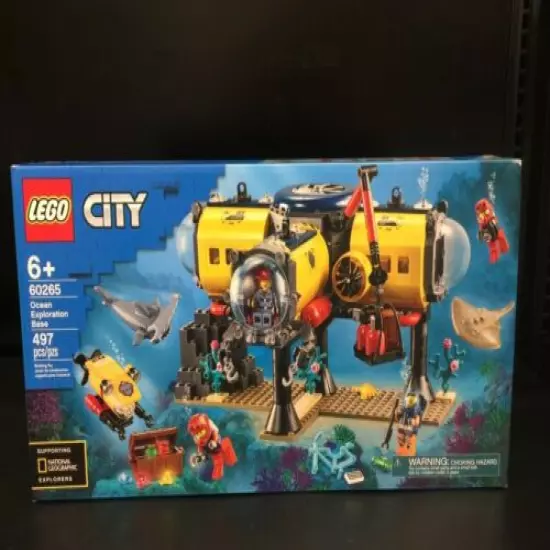 [NEW!] LEGO CITY 60265 OCEAN EXPLORATION BASE 497PCS BUILDING TOY (EB1008627)