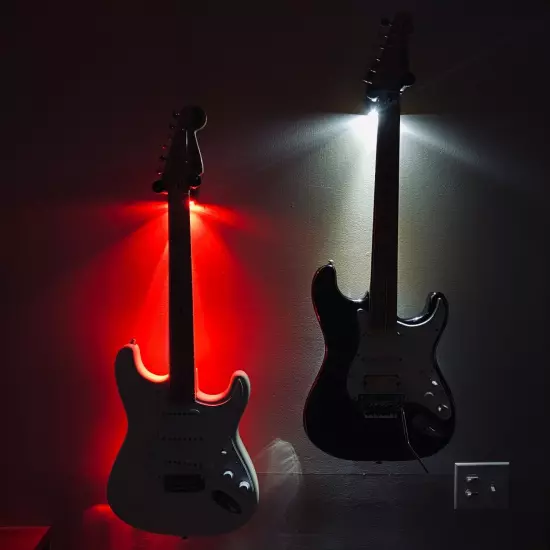 LED Light Up Guitar Wall Mount Hangers, Your Guitar Will Thank You!