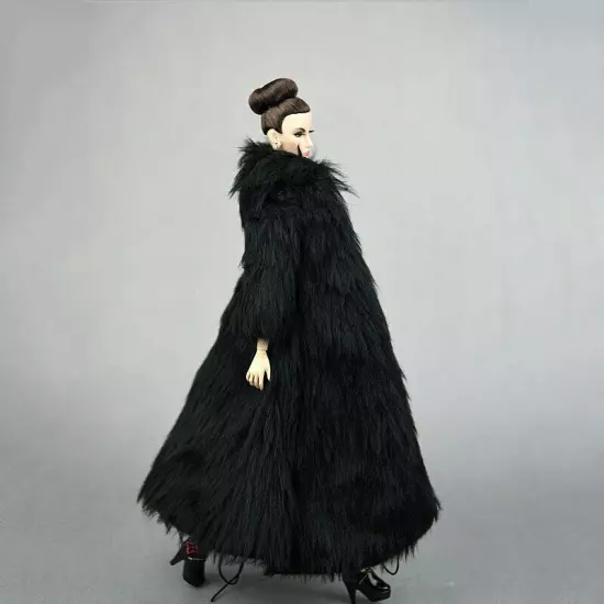 Doll Accessories Set For 11.5" 1/6 Doll Parka Dress Winter Long Fur Coat Clothes