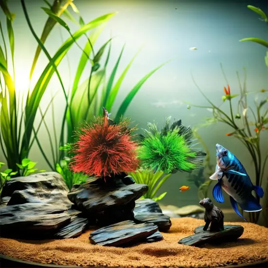 Fish Tank Landscape Decoration Artificial Aquatic Plastic Plants Aqua