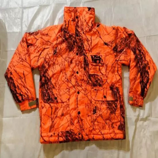 Gamehide Naked North Camo Hunter Hide Orange Weatherproof Hunting Jacket Medium 