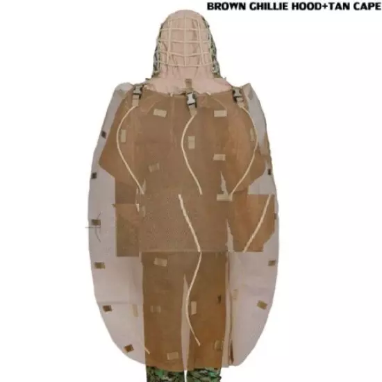 Cotton Tactical Sniper Ghillie Hood Back Cape Hunting Airsoft Paintball Military