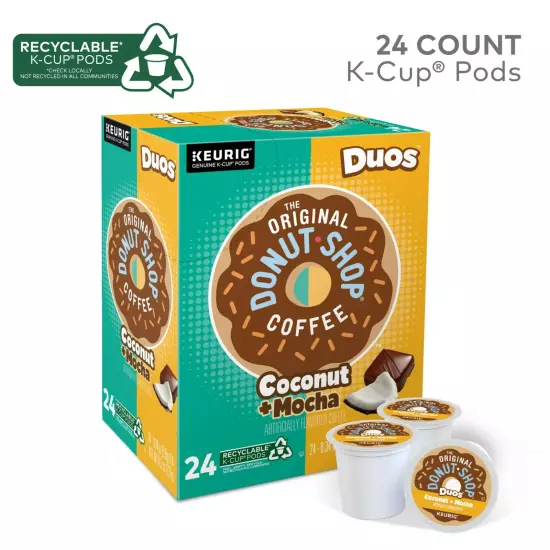 The Original Donut Shop, 24 Count Medium Roast K-Cup Coffee Pods, Coconut Mocha