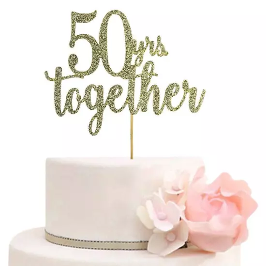 50 Years Together Cake Topper for 50th Anniversary Birthday Wedding Party Dec...