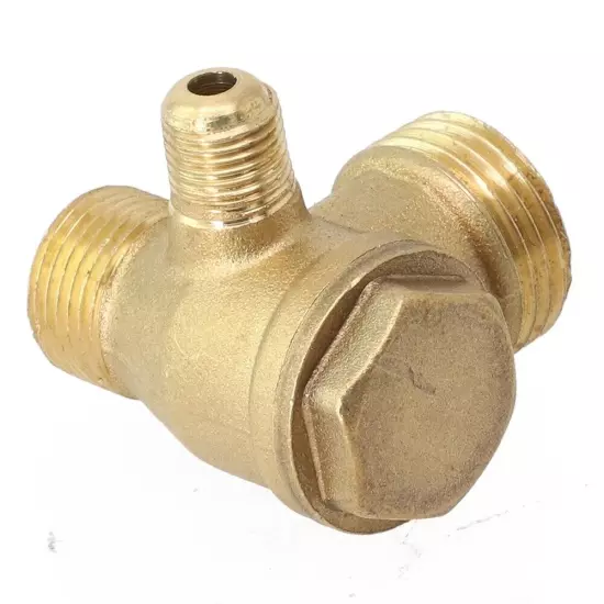 3-Port Brass Air Compressor Check Valve Central Pneumatic Male-Thread G1/2 G3/8#