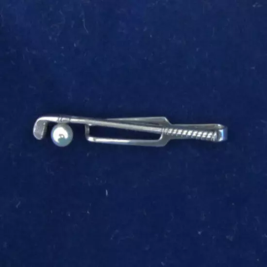 Antique Silver golf club Tie Pin, circa 1950's