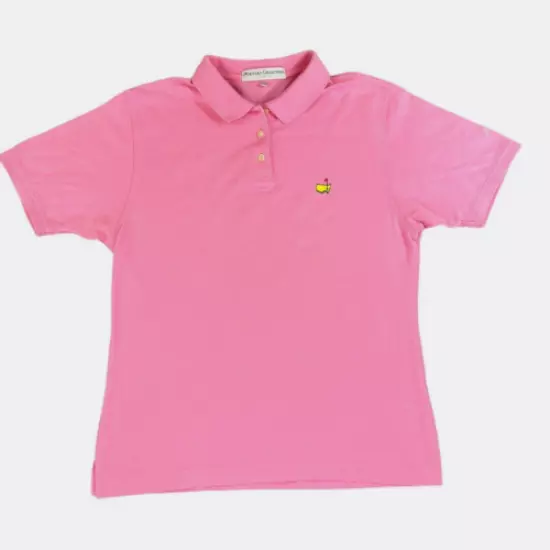 The Masters Collection Women's Short Sleeve Golf Polo Pink Size M Pima Cotton