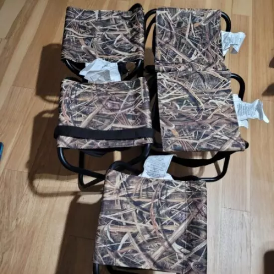 5Pk Mossy Oak Foldable Field Hunting Stool —Underseat Storage —225lbs Capacity