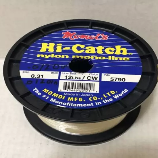 Momoi Hi-Catch Nylon Monofilament Fishing Line - 12 Lb. / CW - 5790 Yards