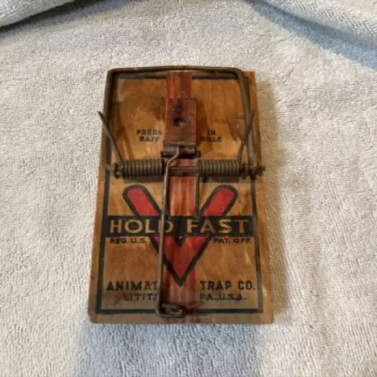 ANTIQUE HOLD FAST RAT TRAP 7” ANIMAL TRAP CO. LITITZ PENNSYLVANIA NICE RARE