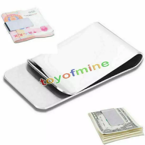 New High Quality Stainless Steel Slim Money Clip Credit Card Holder Wallet