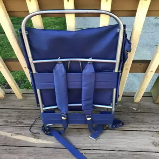 Vintage Wild River Pack External Aluminum Frame Hiking Camping Backpack Blue