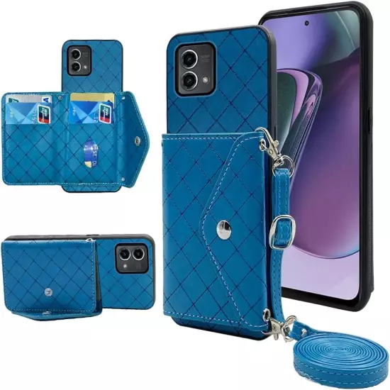 Compatible with Motorola Moto G Stylus 5G 2023 Wallet Case with Crossbody Should