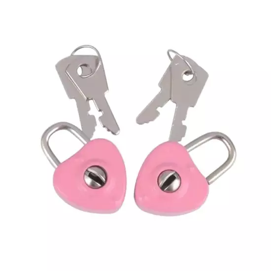 1Set Luggage Lock Security Key Lock Heart Shaped Journal Book Lock