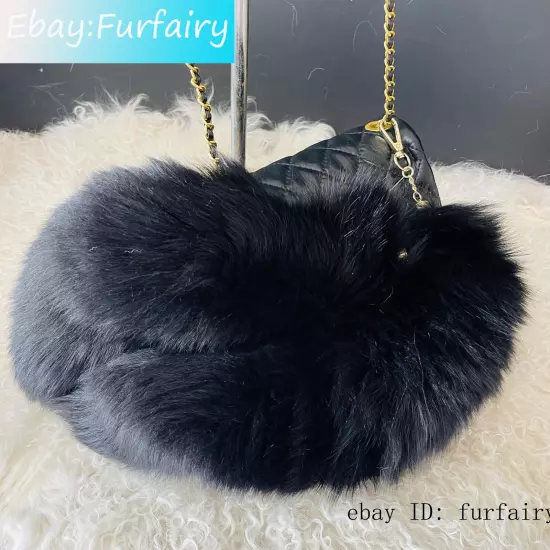 2/5/10 wholesale Dyed Color Real Blue Fox Tail Fur Keyring Pendant Cosplay Toy