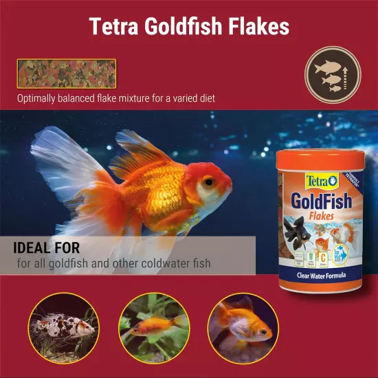 Tetra Goldfish Flakes, Nutritionally Balanced With Vitamin C, 7.06 Oz