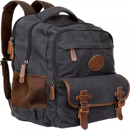 Original Canvas Backpack | 18” Laptop Pocket | XL Size - 30L | Many Pockets | Du