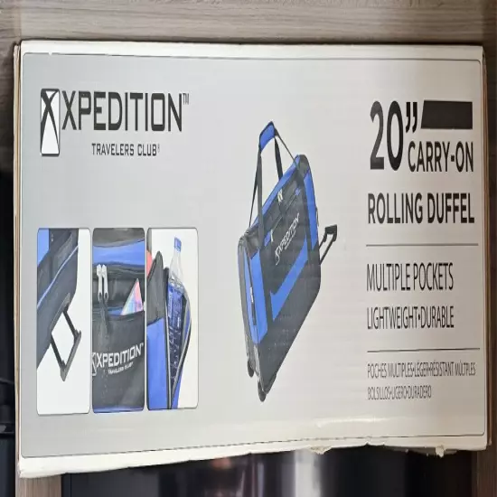 NIB Carry On Rolling Duffel Bag 20" Xpedition Travelers Club