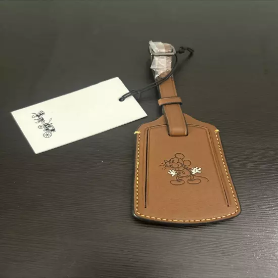 Limited Edition Disney x COACH Mickey Mouse Luggage Tag Leather