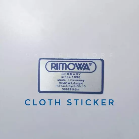 Rimowa Classic Craft Cloth Sticker Inner Logo Nameplate emblem Label Hang Tag