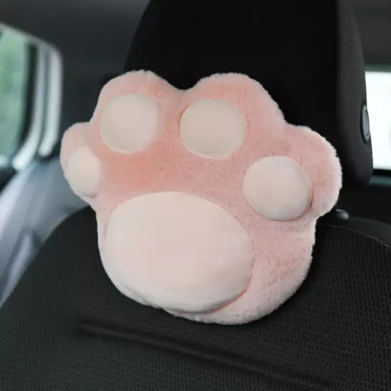 Cute Universal Plush Neck Pillow Comfort Car Headrests Cat Claw Women Cushion~Ð