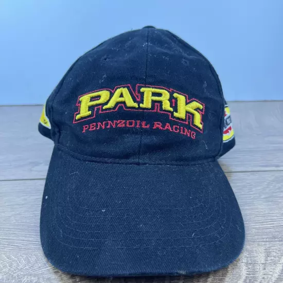 Park Racing Hat Pennzoil Black Hat Adjustable Adult Size Hat Black Cap