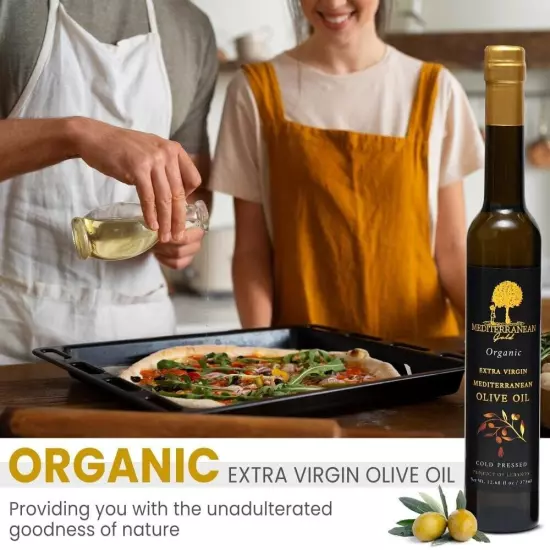 Organic Olive Oil Extra Virgin - First 100% Nature-Made Cold Pressed, Unfiltered