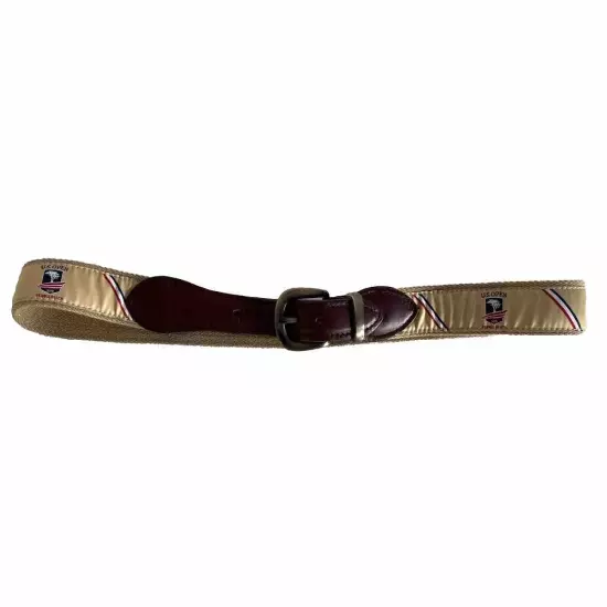 2019 US Open Pebble Beach Mens 36” Golf Logo Belt Leather Canvas Brass Adj A87