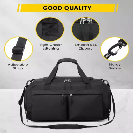 Gym Bag for Men - 21 Inches Duffle Bag Women Lightweight Duffel Bag with Wet Poc