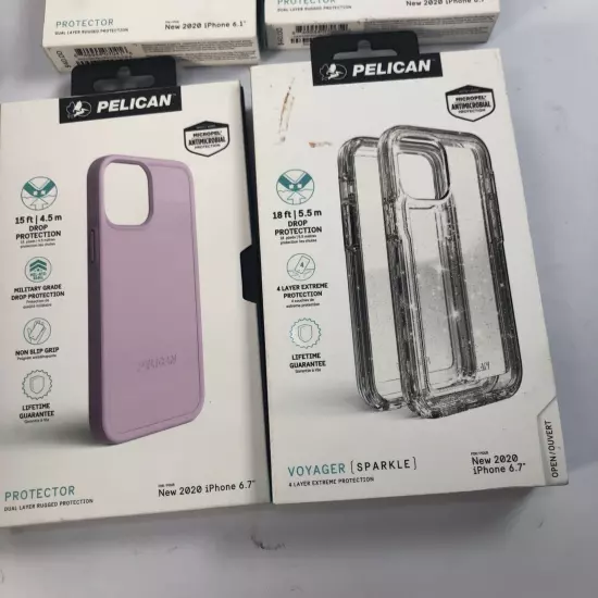 Lot of 4 -Pelican Protector Slim Rugged Case for 2020 iPhone (1) 6.1", (3) 6.7"