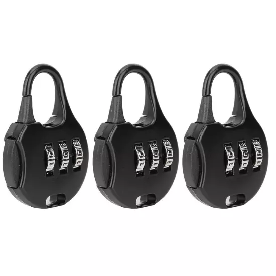 6pcs Portable 3 Digit Password Padlock Anti Theft Lock For Backpack Statione WYD